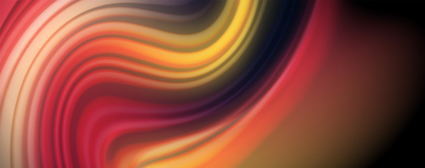 Flowing liquid colors - modern colorful flow poster. Wave liquid shapes. Art design for your design project