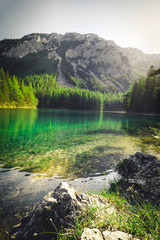 A beautiful lake called Green Lake in Austria in summer