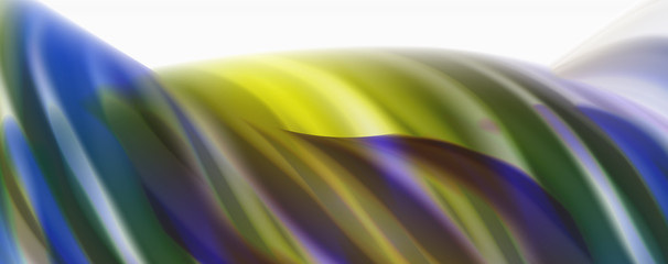 Glossy colorful liquid waves abstract background,, modern techno lines