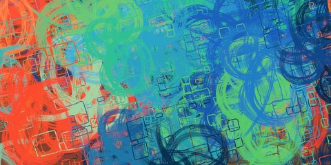 Artistic sketch backdrop material. Abstract geometric pattern. Chaos and random. Modern art drawing painting. 2d illustration. Digital texture wallpaper. 