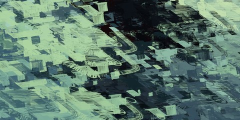 Artistic sketch backdrop material. Abstract geometric pattern. Chaos and random. Modern art drawing painting. 2d illustration. Digital texture wallpaper. 