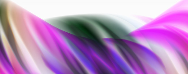 Glossy colorful liquid waves abstract background,, modern techno lines