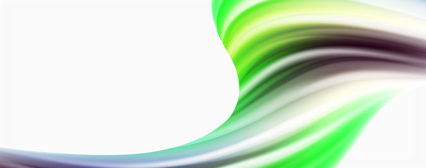 Glossy colorful liquid waves abstract background,, modern techno lines