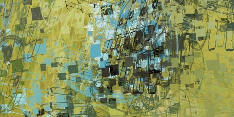 Artistic sketch backdrop material. Abstract geometric pattern. Chaos and random. Modern art drawing painting. 2d illustration. Digital texture wallpaper. 