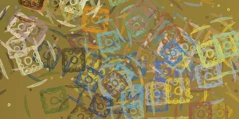 Artistic sketch backdrop material. Abstract geometric pattern. Chaos and random. Modern art drawing painting. 2d illustration. Digital texture wallpaper. 