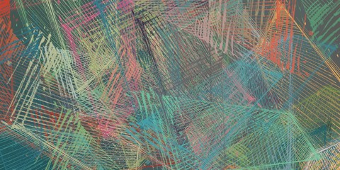 Artistic sketch backdrop material. Abstract geometric pattern. Chaos and random. Modern art drawing painting. 2d illustration. Digital texture wallpaper. 