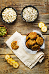 oats pumpkin and sunflower seeds banana cookies