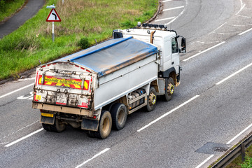 Tipper Lorry Truck Motorway Fast