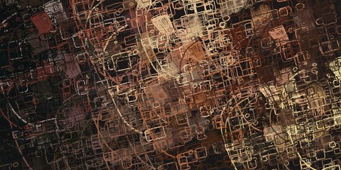 Artistic sketch backdrop material. Abstract geometric pattern. Chaos and random. Modern art drawing painting. 2d illustration. Digital texture wallpaper. 