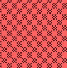 Red Black checkered fabric pattern