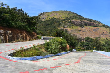 Road to Meghamalai Hills with Hairpin Bends