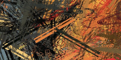 Artistic sketch backdrop material. Abstract geometric pattern. Chaos and random. Modern art drawing painting. 2d illustration. Digital texture wallpaper. 