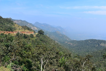 View of Cumbam Valley from Meghamalai Hills in Tamil Nadu