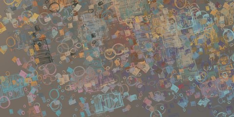 Artistic sketch backdrop material. Abstract geometric pattern. Chaos and random. Modern art drawing painting. 2d illustration. Digital texture wallpaper. 