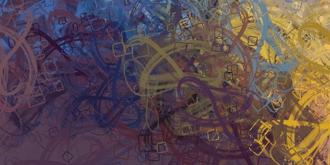 Artistic sketch backdrop material. Abstract geometric pattern. Chaos and random. Modern art drawing painting. 2d illustration. Digital texture wallpaper. 