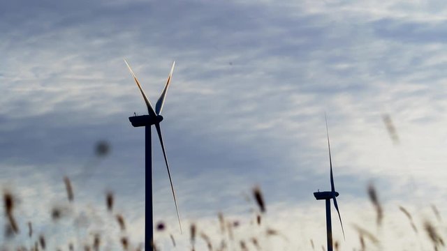Wind power plant generating electricity