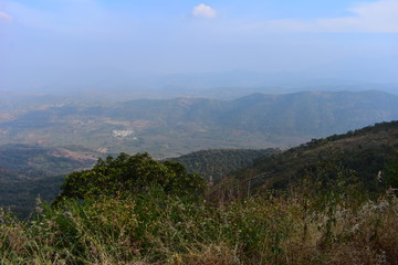 View of Cumbam Valley from Meghamalai Hills in Tamil Nadu