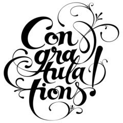 "Congratulations" vector version of my own calligraphy