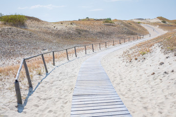 Fototapeta na wymiar Sand dunes of the Curonian spit also known as 