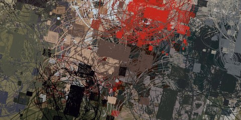 Artistic sketch backdrop material. Abstract geometric pattern. Chaos and random. Modern art drawing painting. 2d illustration. Digital texture wallpaper. 