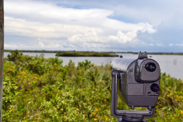 Viewing Telescope in a wildlife refuge