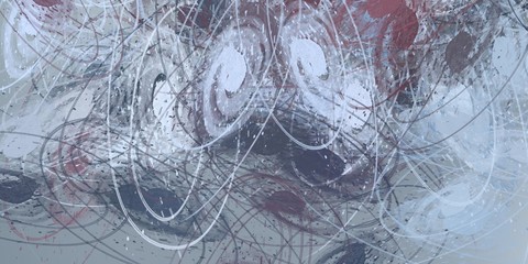 Modern artwork. 2d illustration. Digital painting. 