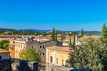 Fototapeta na wymiar Sant Pere de Galligants city views of Girona