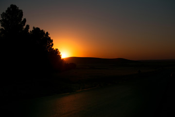 Obraz premium sunset in the mountains