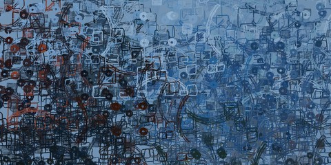 Modern abstract artwork. 2d illustration.