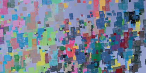 Modern abstract artwork. 2d illustration.