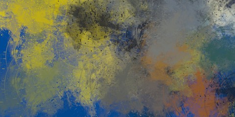 Modern abstract artwork. 2d illustration.