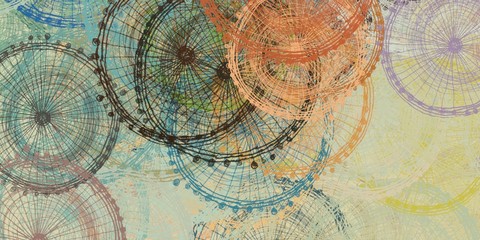 Abstract 2d illustration. Painting.