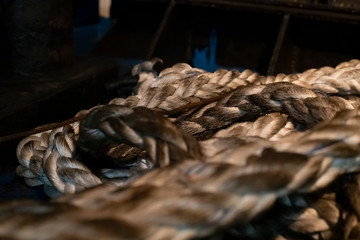 Big used rope from an anchor