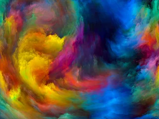Foto auf Acrylglas Gemixte farben Illusions of Paint