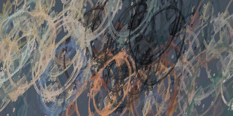 Abstract 2d illustration painting.