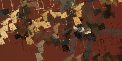 Abstract 2d illustration painting.