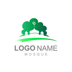 mosque logo with a very sturdy and luxurious look, logo ready to use