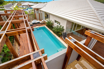 A gorgeous aerial pool view