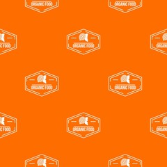 Organic food pattern vector orange for any web design best