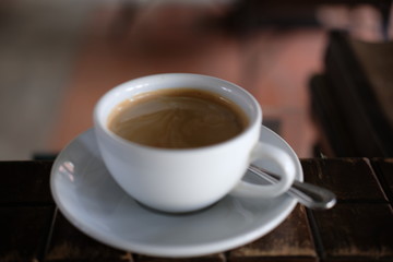 cup of coffee on table