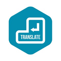 Translate button icon in simple style on a white background vector illustration