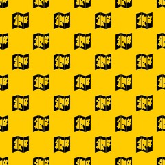 Map pattern seamless vector repeat geometric yellow for any design