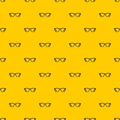 Glasses pattern seamless vector repeat geometric yellow for any design