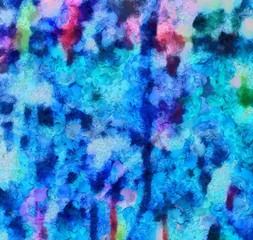 Abstract grunge background. Dirty style pattern. Simple painting art template with large textured brush strokes. Colorful pretty texture drawing by hand. Digital indigo wallpaper. Vintage backdrop.