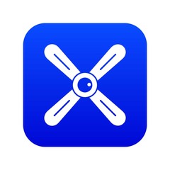 Propeller icon digital blue for any design isolated on white vector illustration