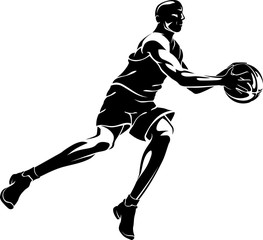 Basketball Player Mid Air Pose