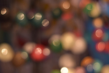 Christmas and Happy new year on blurred bokeh background.