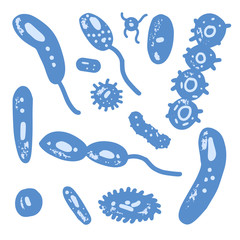 Probiotic flat concept isolated. Vector design set