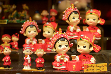 Close up of Chinese miniature figurine