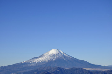 冬晴に富士山